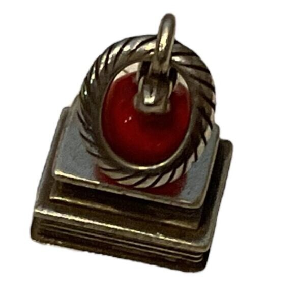 Vintage "Teachers Rule" Apple Charm Pendant With Stack Of Books Design - Picture 4 of 6